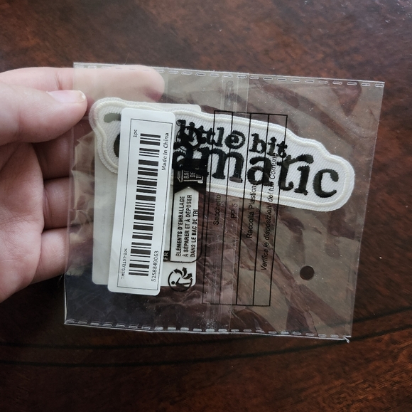 A Little‎ Bit Dramatic Black White Text Iron On Patch Text - Picture 3 of 4